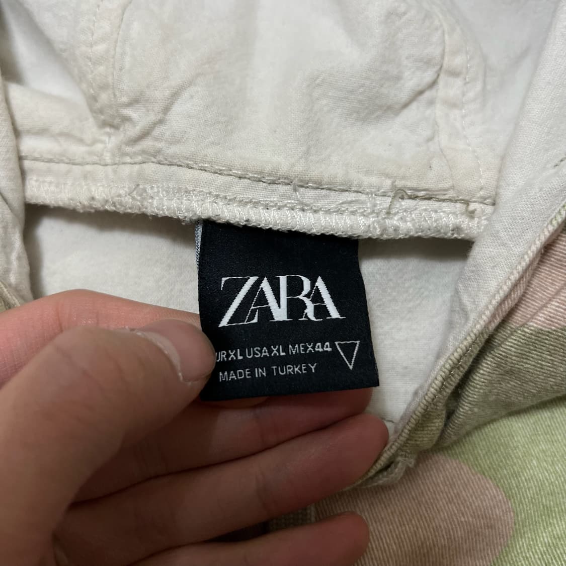 자라 오버사이즈 카모 풀오버 후드 XL/105  상품이미지4