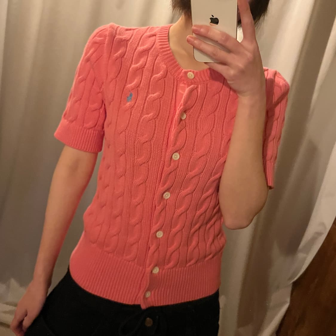 폴로랄프로렌 반팔 케이블 니트 가디건 상품이미지2