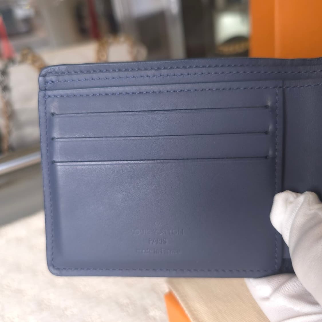 [중고/정품] 루이비통 멀티플 윌릿 반지갑 모노그램 네이비 리버 블루 상품이미지5