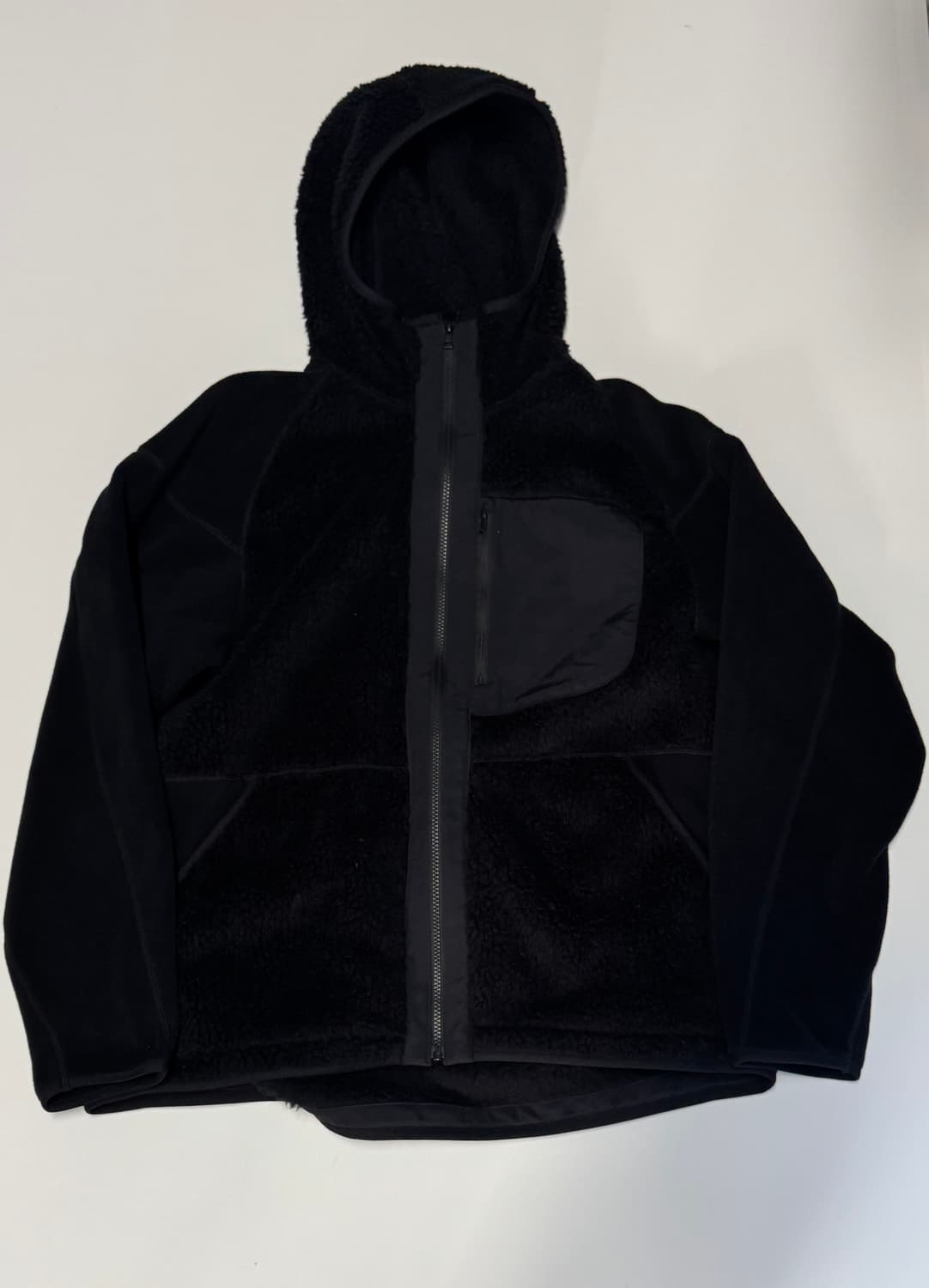 유니클로 x 화이트 마운티니어링 후드 플리스 자켓 XL 블랙 상품이미지1