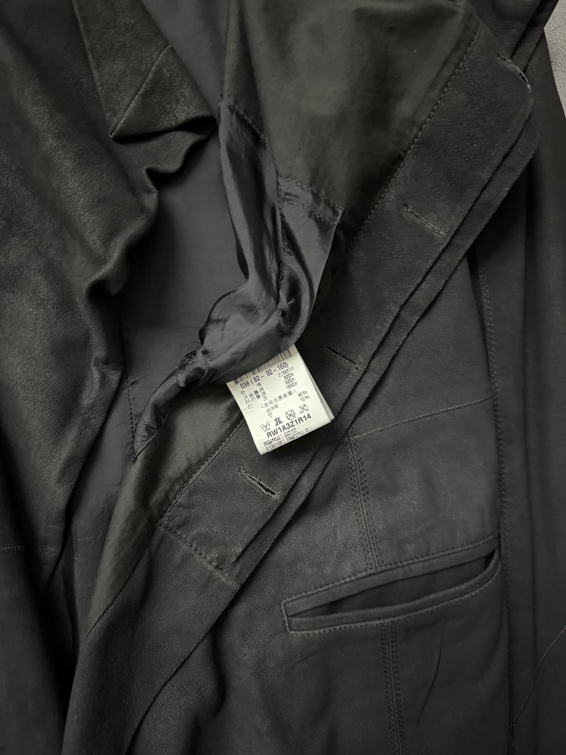 11FW 릭오웬스 하이넥 램스킨 자켓 상품이미지9