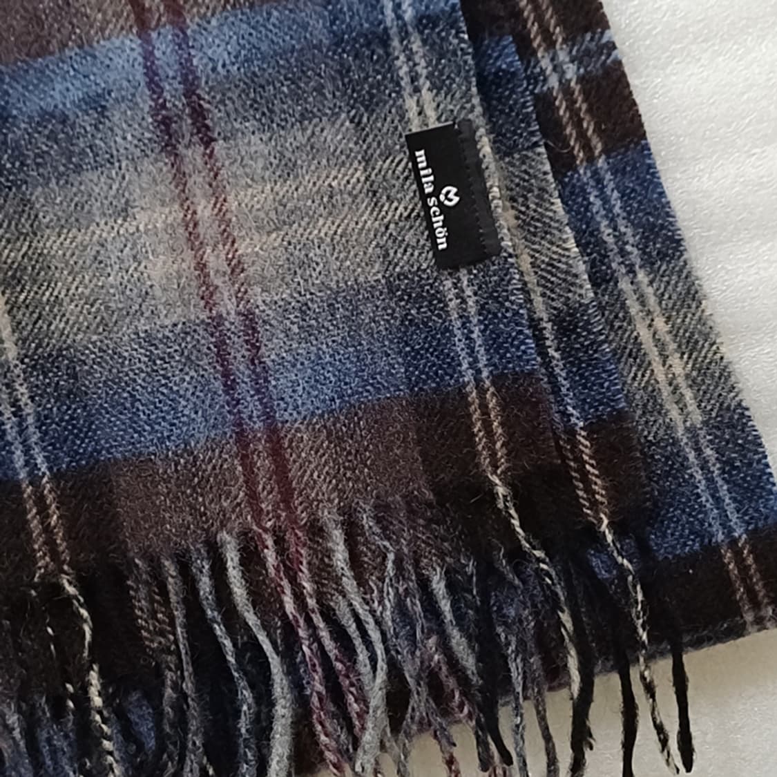 밀라숀 남성 캐시미어 울 체크 머플러 목도리 모직 사랑봉봉 상품이미지4