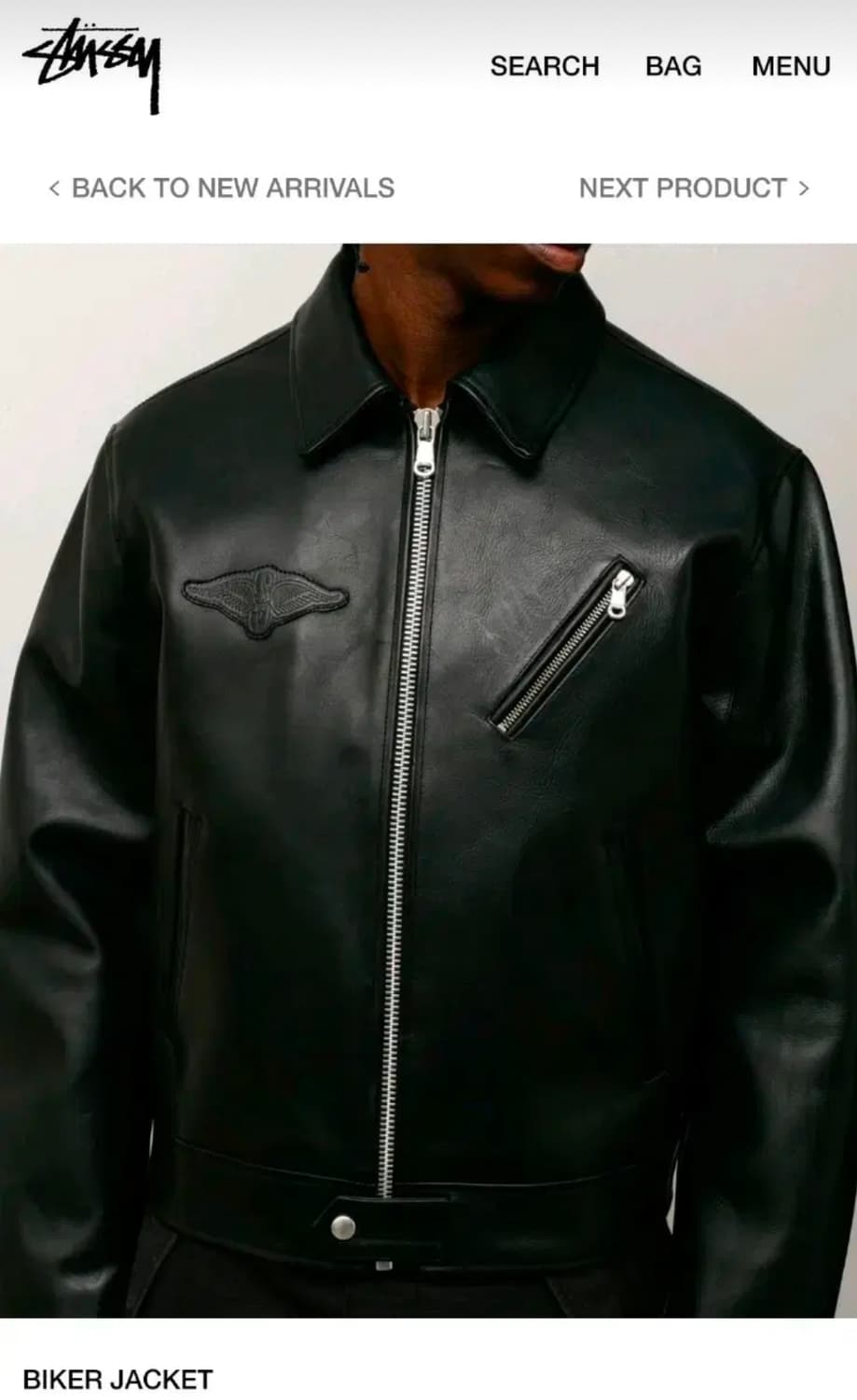 [XL] 스투시 바이커 레더 자켓 상품이미지4