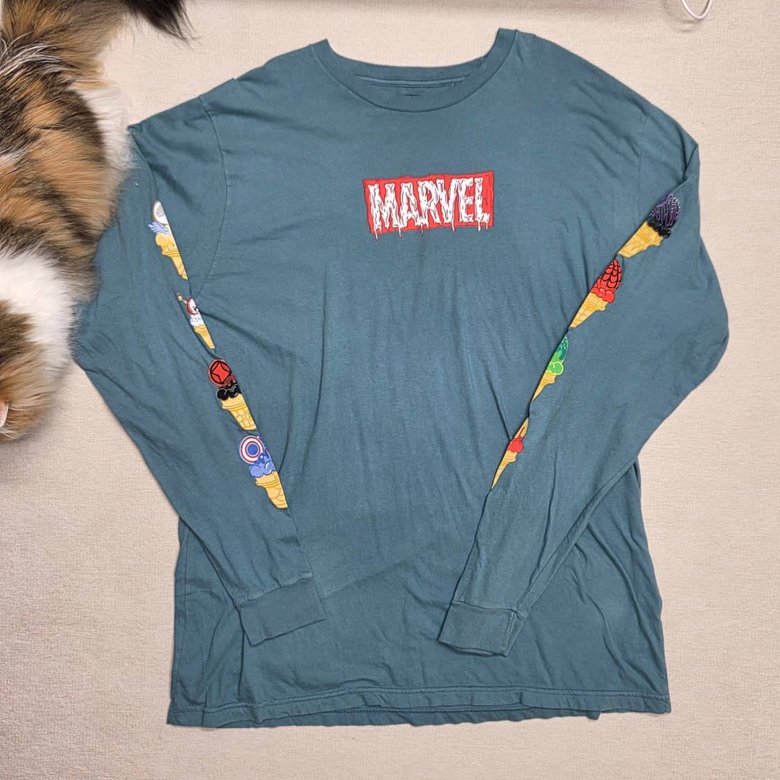 마블 eat the universe 아이스크림 그래픽 롱 슬리브 상품이미지1