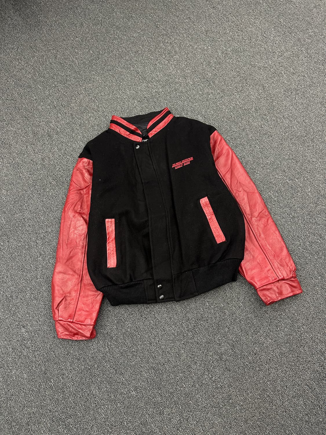 M) CANADA SPORTWEAR 레더암 바시티자켓 상품이미지2