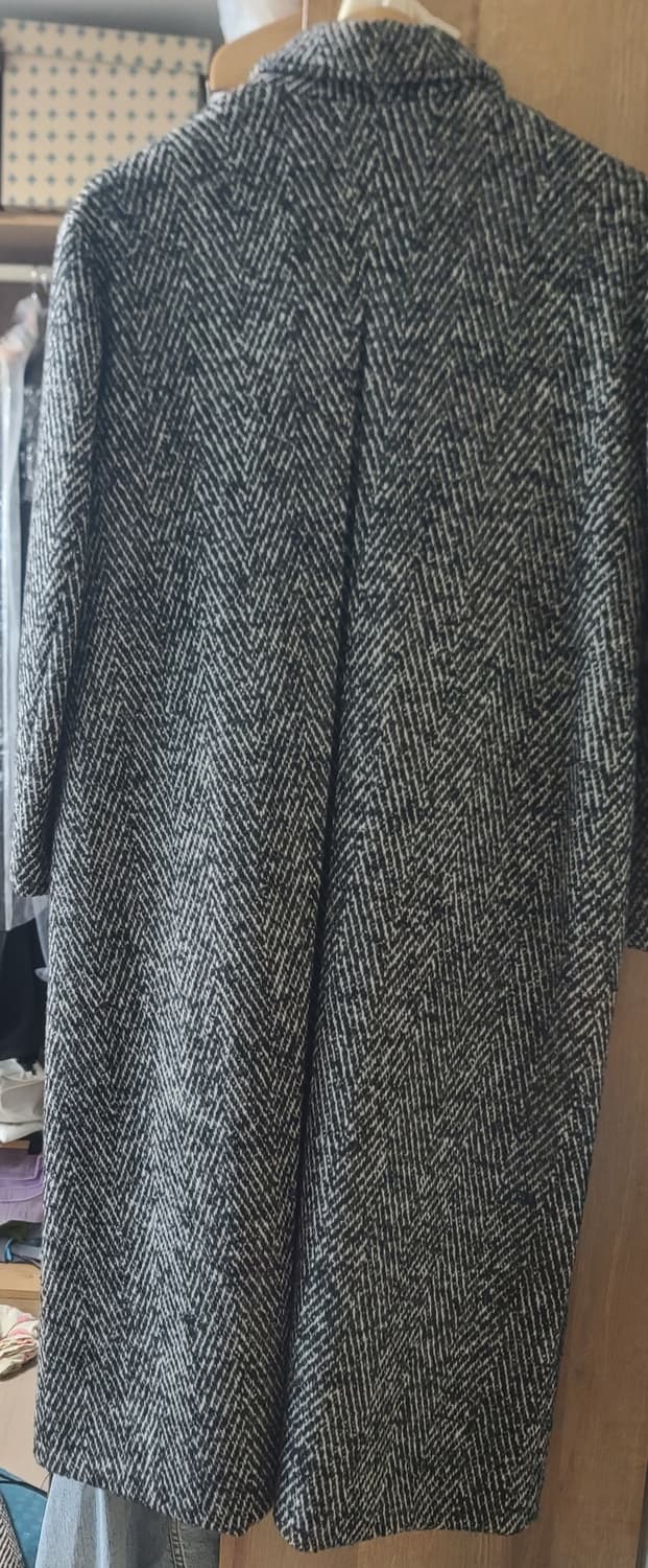 헤링본코트 모직 오버핏코트 울코트 상품이미지4