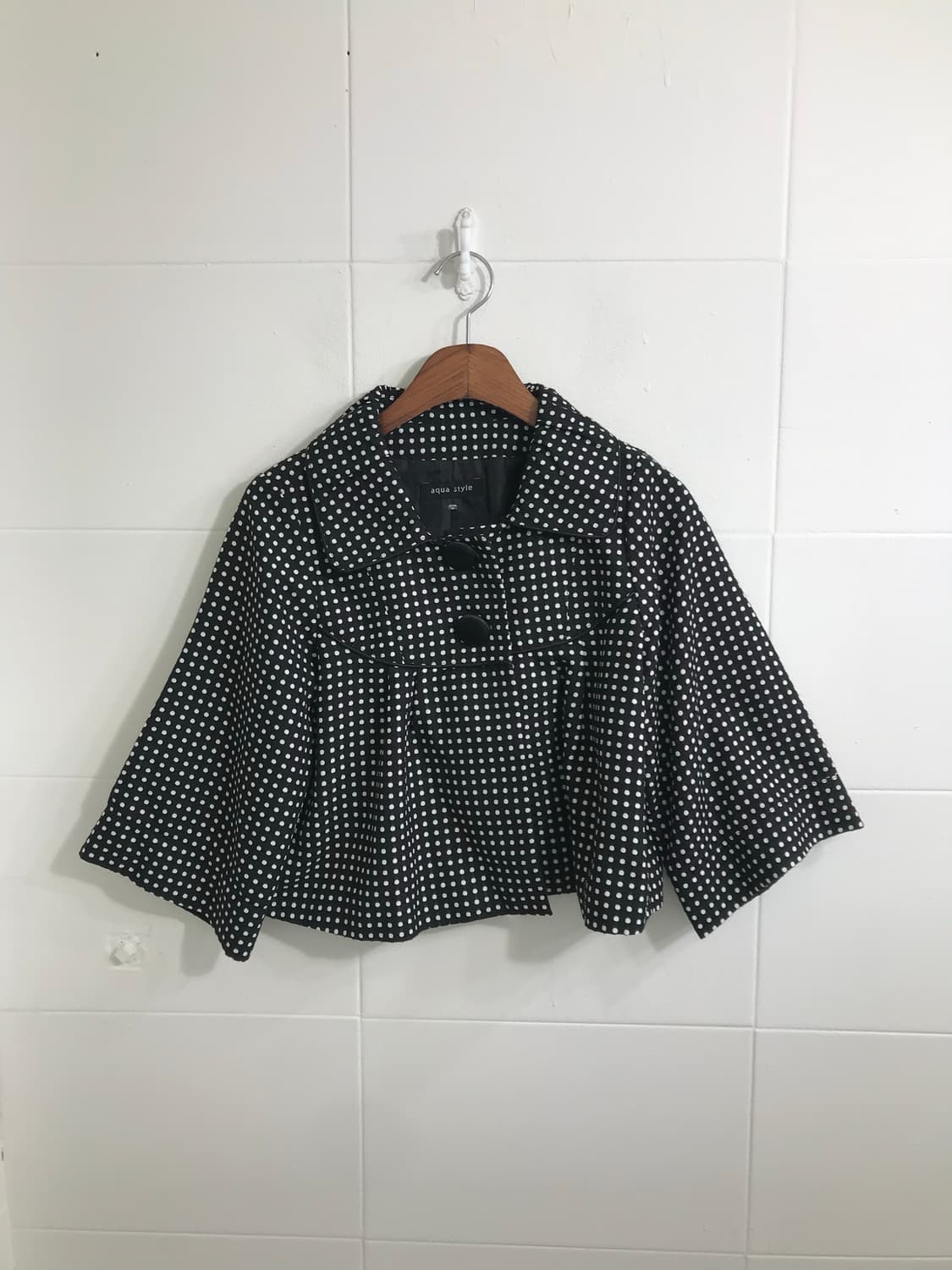 무채색 데일리 니혼진 도트 코트 코디세트 상품이미지5