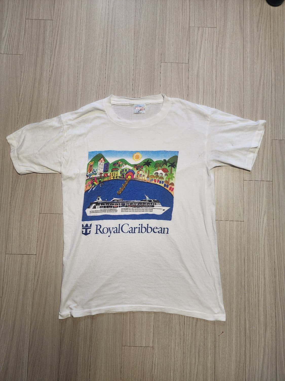 90년대 싱글스티치 Royal Caribbean 빈티지 반팔티 상품이미지1