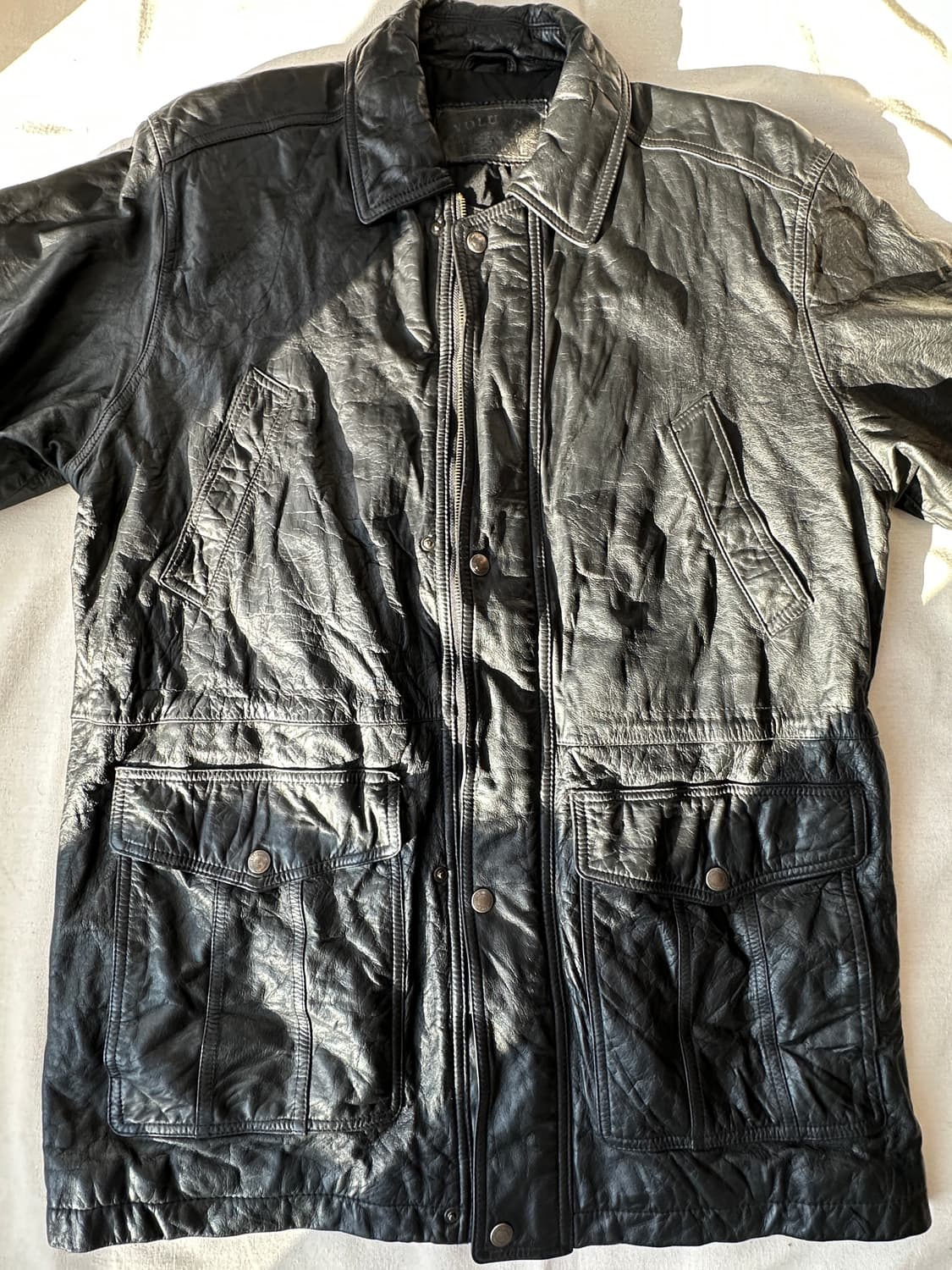 JPN 90s 소가죽 레더 자켓 L 상품이미지2