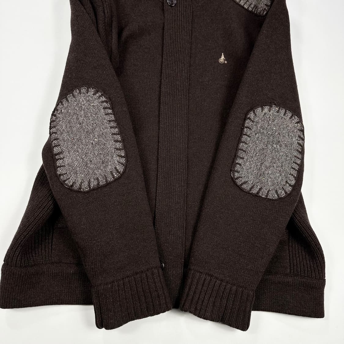 빈폴 클래식 브라운 엘보우패치 니트 집업 (L) 상품이미지4