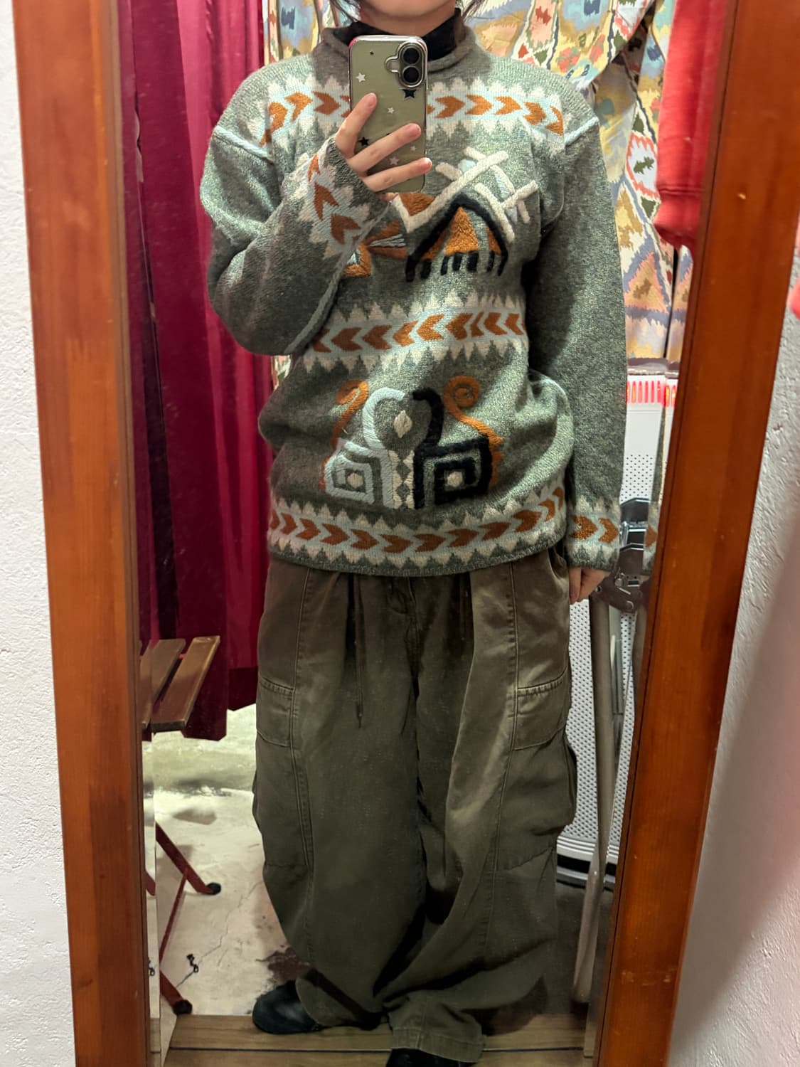 wool 100% vintage 니트  울 100% 상품이미지1