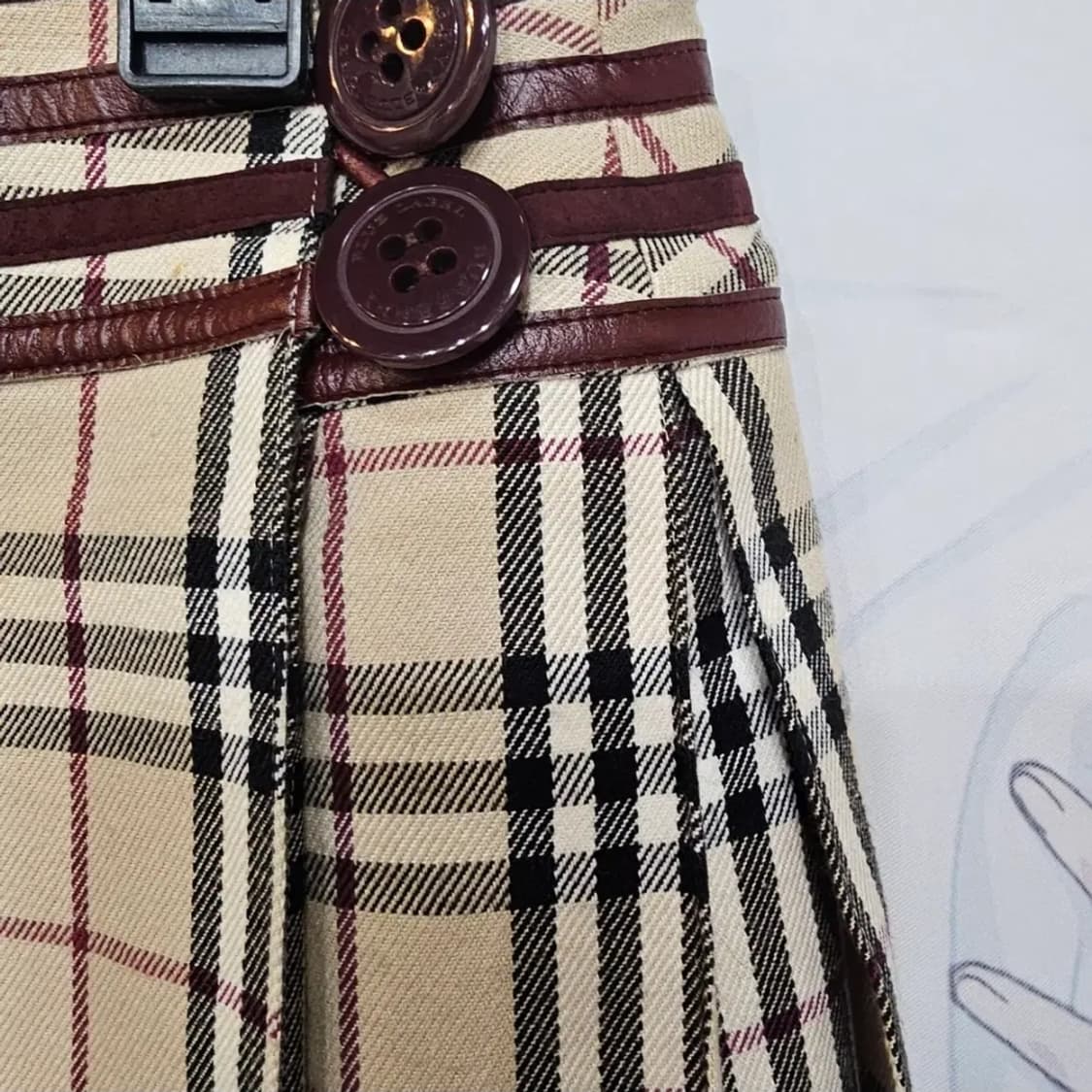 버버리 체크  스커트 상품이미지3