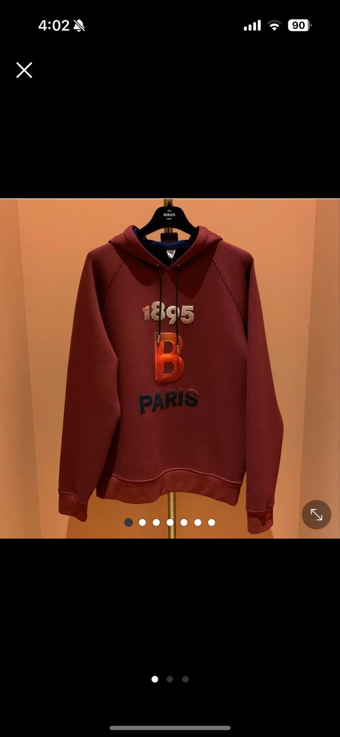 벨루티 네오프렌 후드 버건디 M 상품이미지1