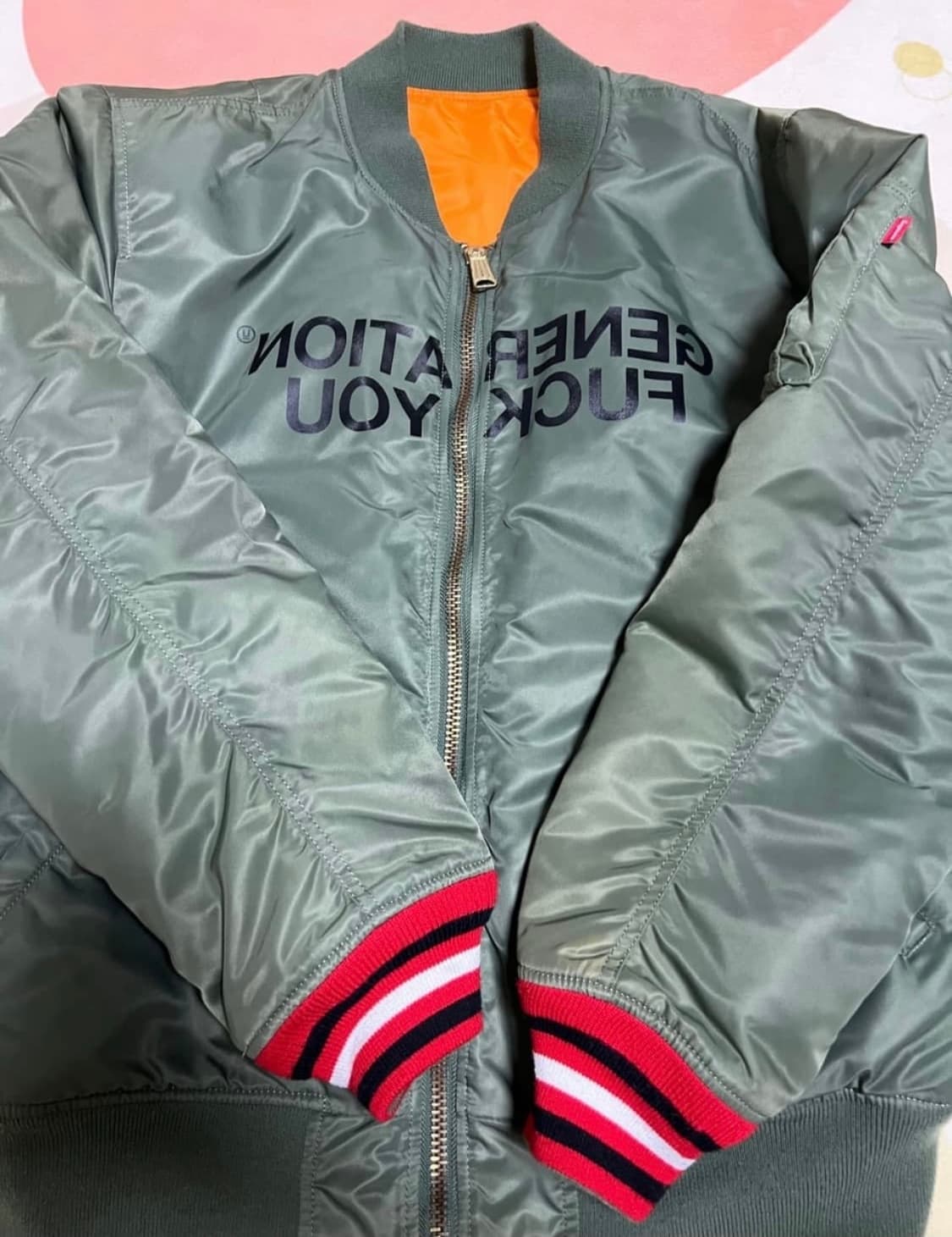 슈프림×언더커버 16fw 리버서블ma-1 올리브(x1) 상품이미지1