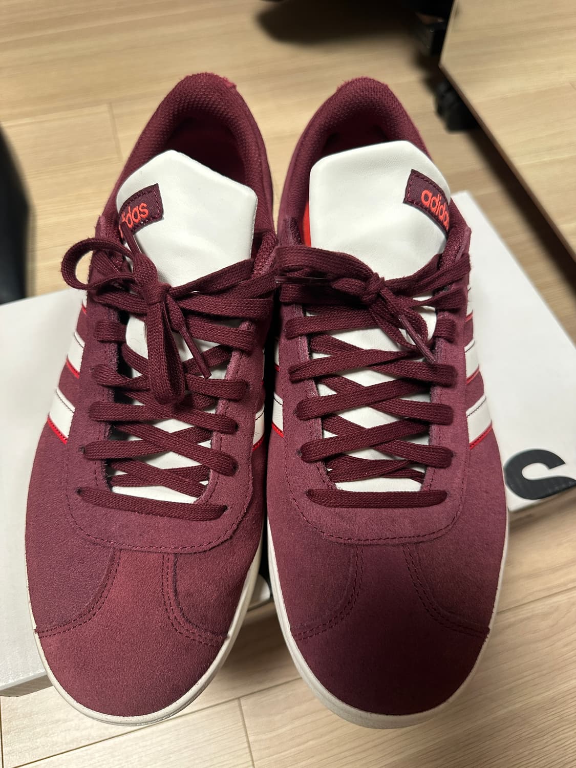 아디다스 버건디 스니커즈 운동화 275 상품이미지2