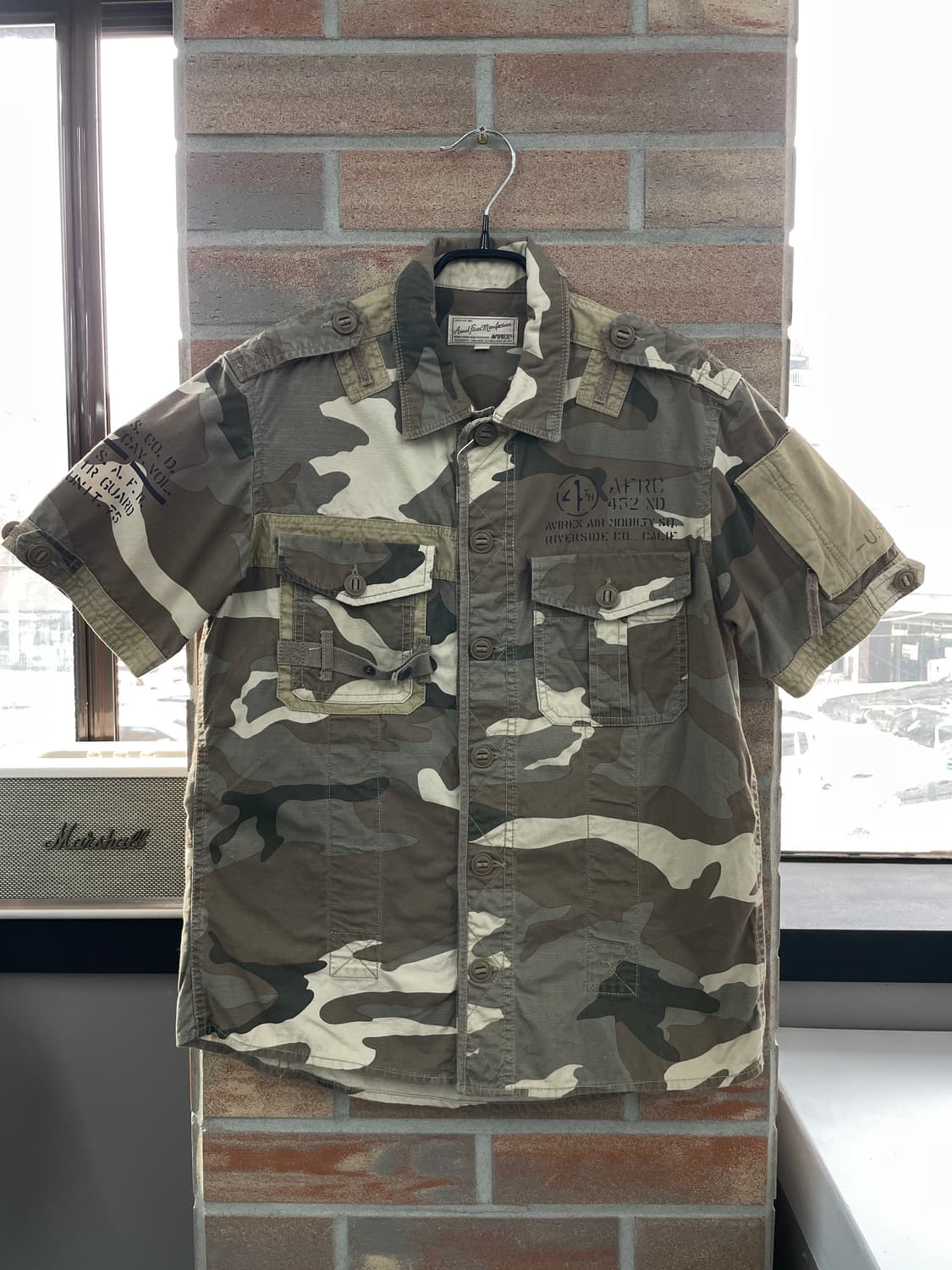 AVIREX 카모 반팔 셔츠 상품이미지7