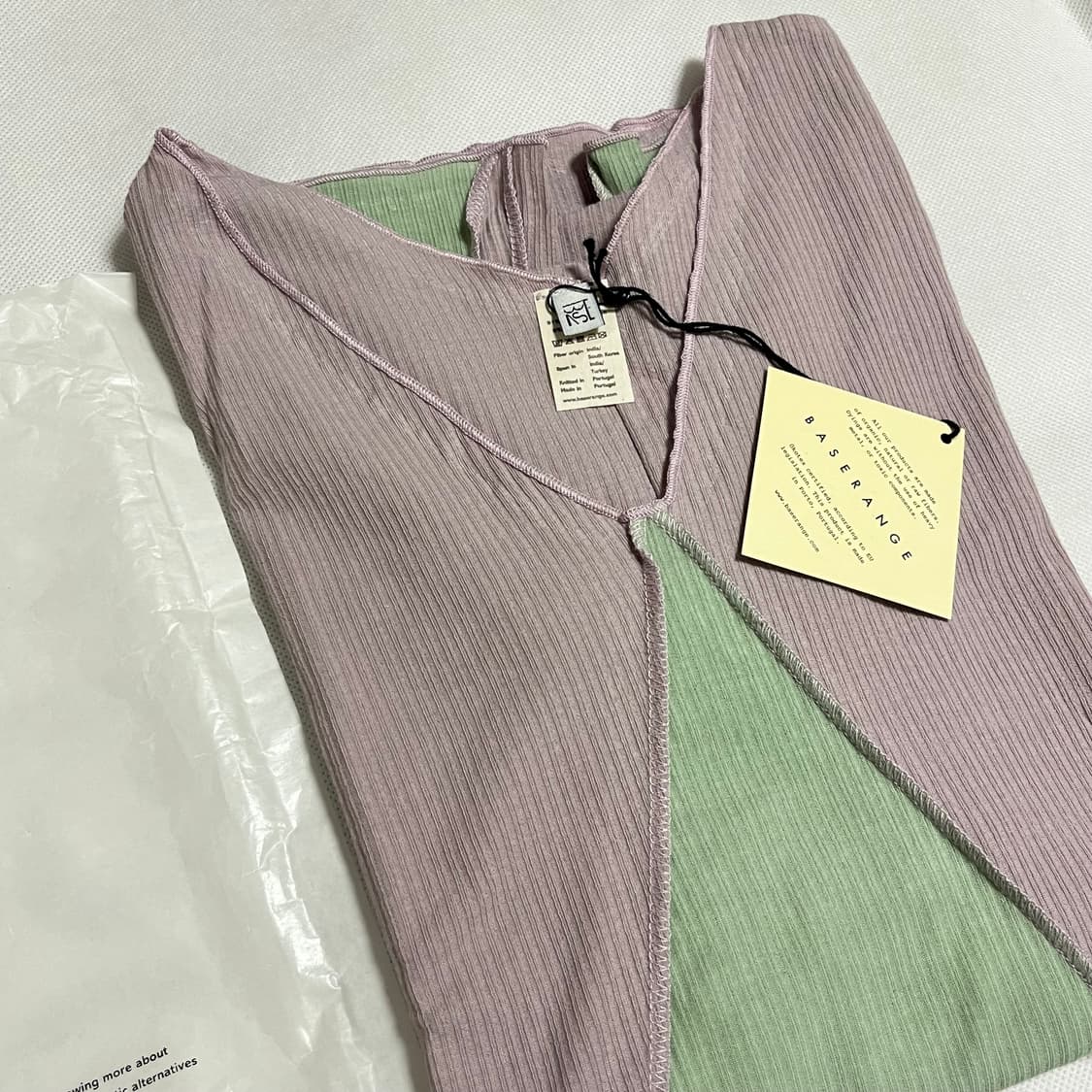 [S,M,L]베이스레인지 Phy 롱 슬리브리스 탑/벌비 퍼플 상품이미지3