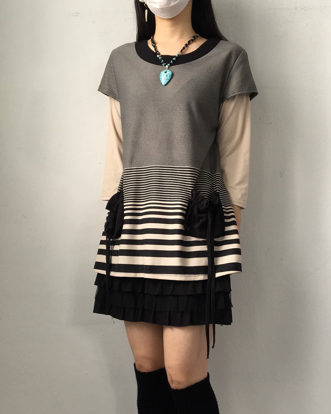 Pocket point stripe pattern sleeve 상품이미지6