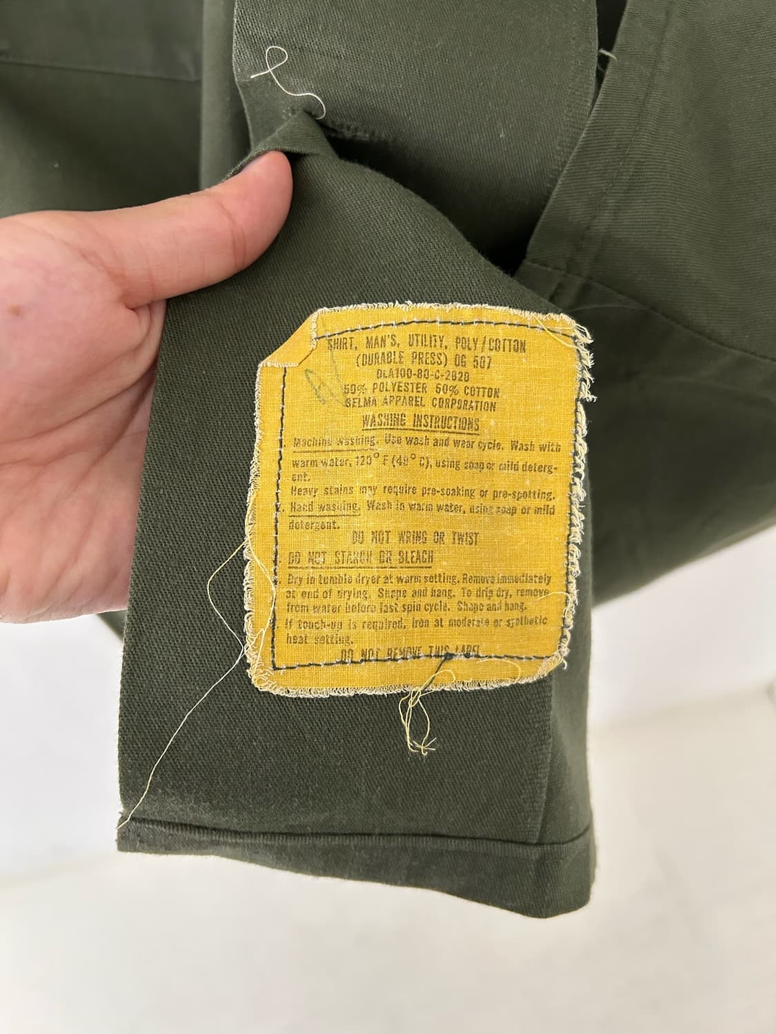 80s US Army og-507 utility shirt. 상품이미지6