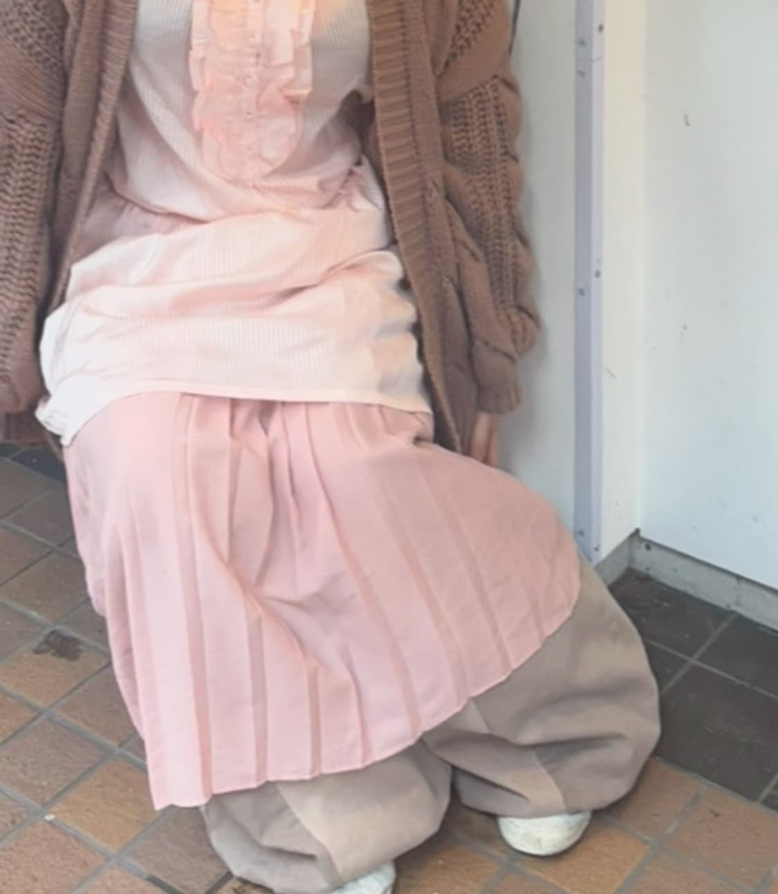 착샷⭕️) 코코모리 빈티지 커스텀 팬츠 (베이지) 상품이미지2