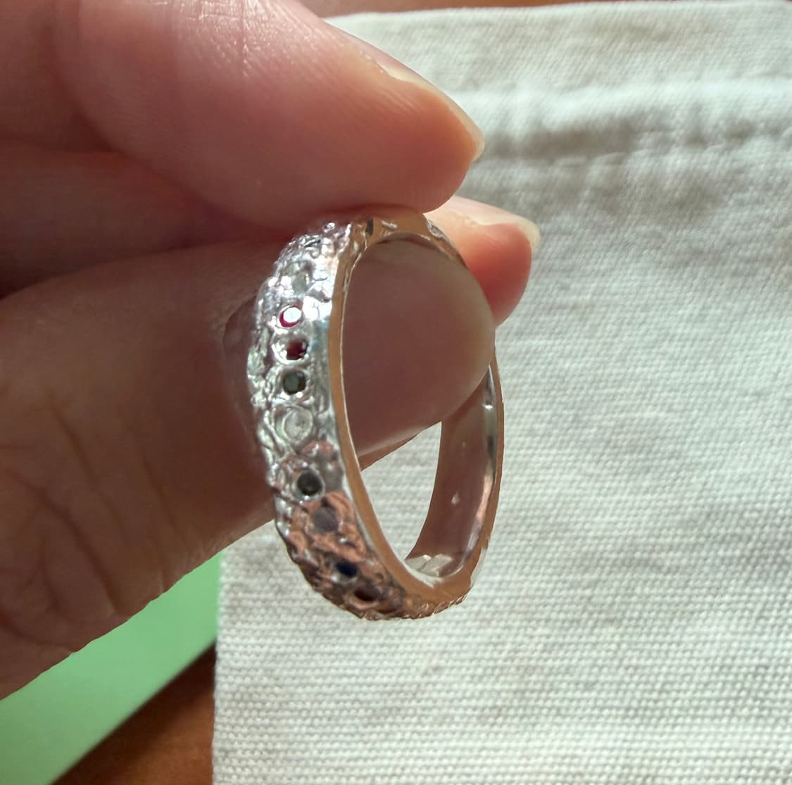 핸드메이드 빈티지 스톤 세팅 리얼 실버 반지 22호 상품이미지7
