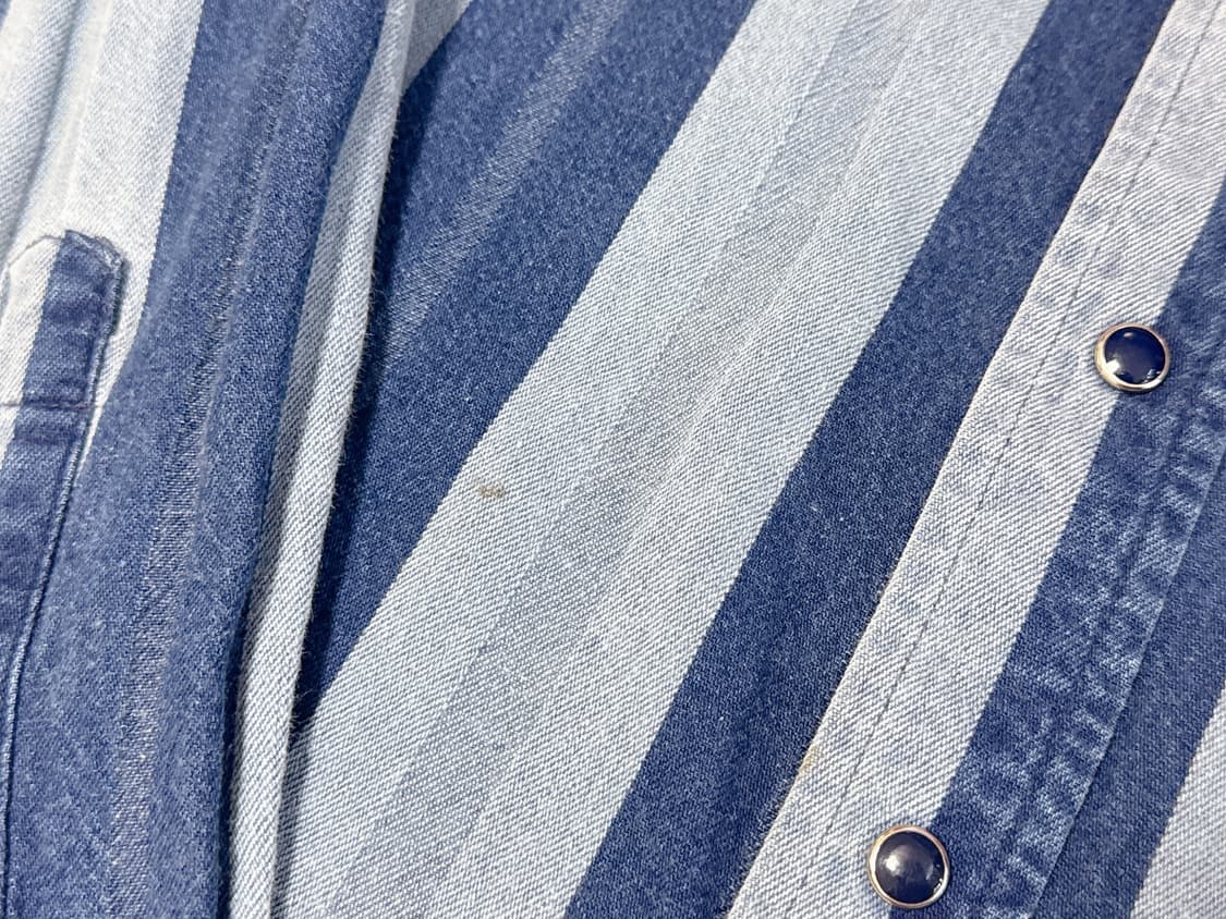랭글러 USA 블루 스트라이프 웨스턴셔츠(L) 상품이미지5