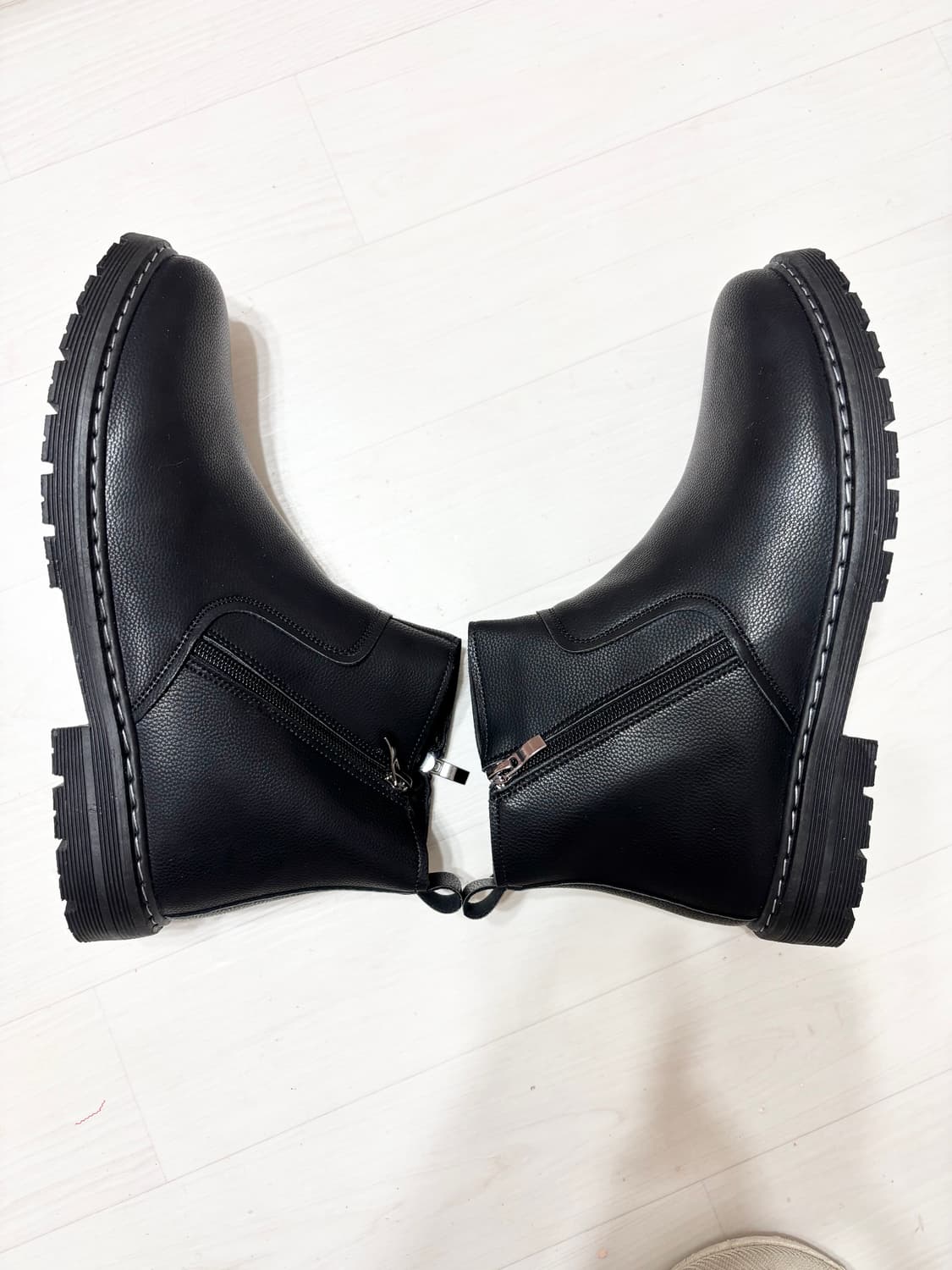 새제품ㅡ 옆지퍼 발목길이 신발+ 털깔창 상품이미지4