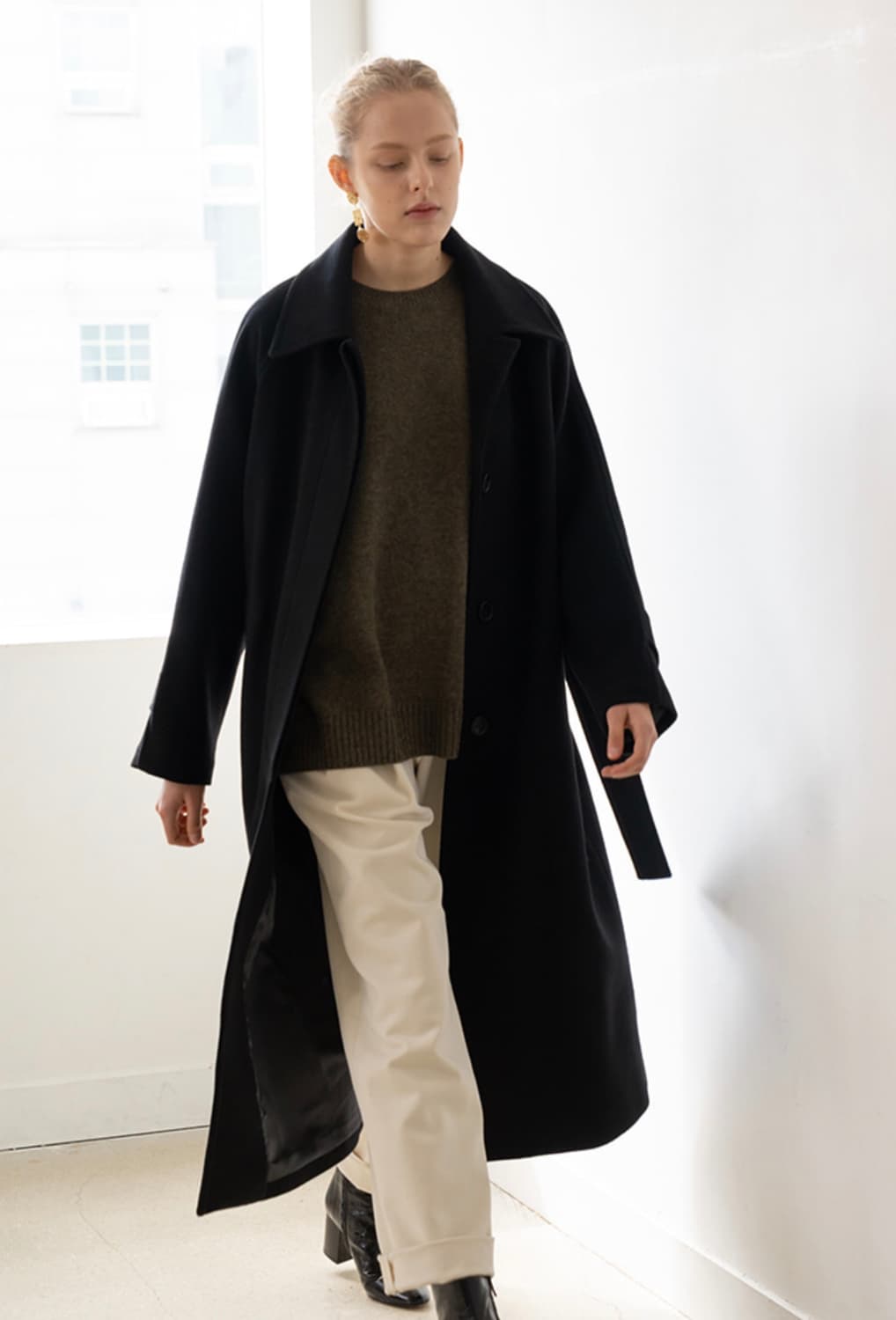 킨더살몬 캐시미어 싱글 코트 상품이미지1