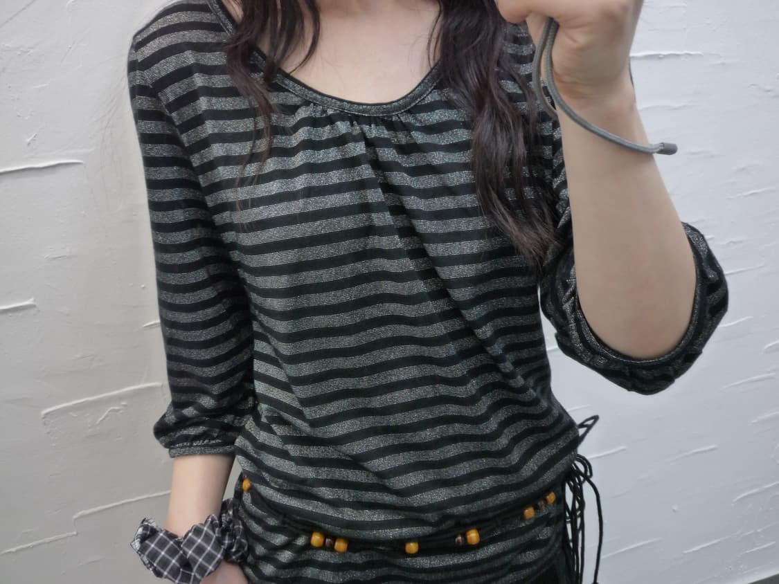 black perl stripe t-shirt 상품이미지1