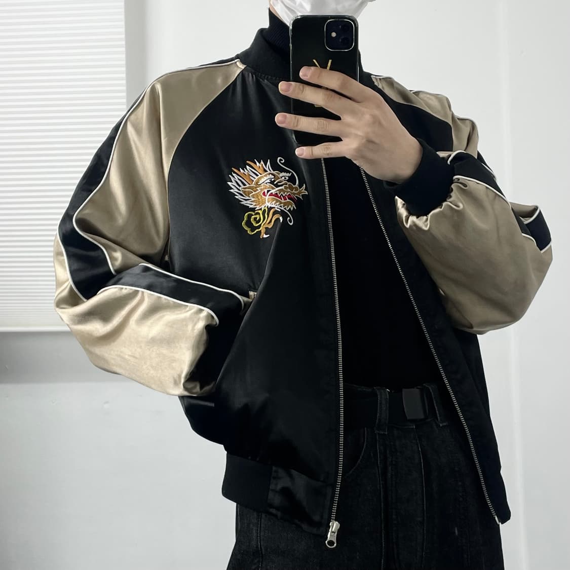 L 재팬 타이거 자수 스카쟌 자켓 상품이미지4