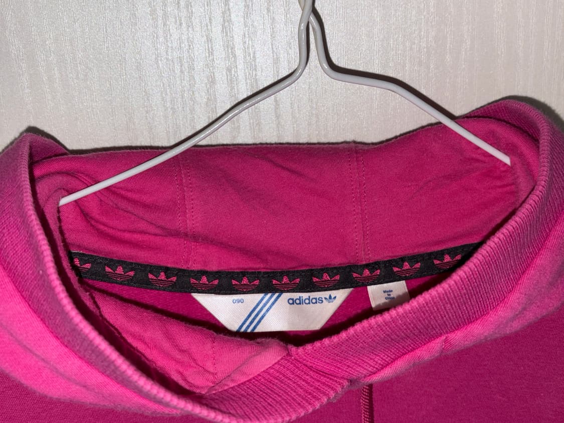 아디다스 빅로고 핑크 롱후드 상품이미지3