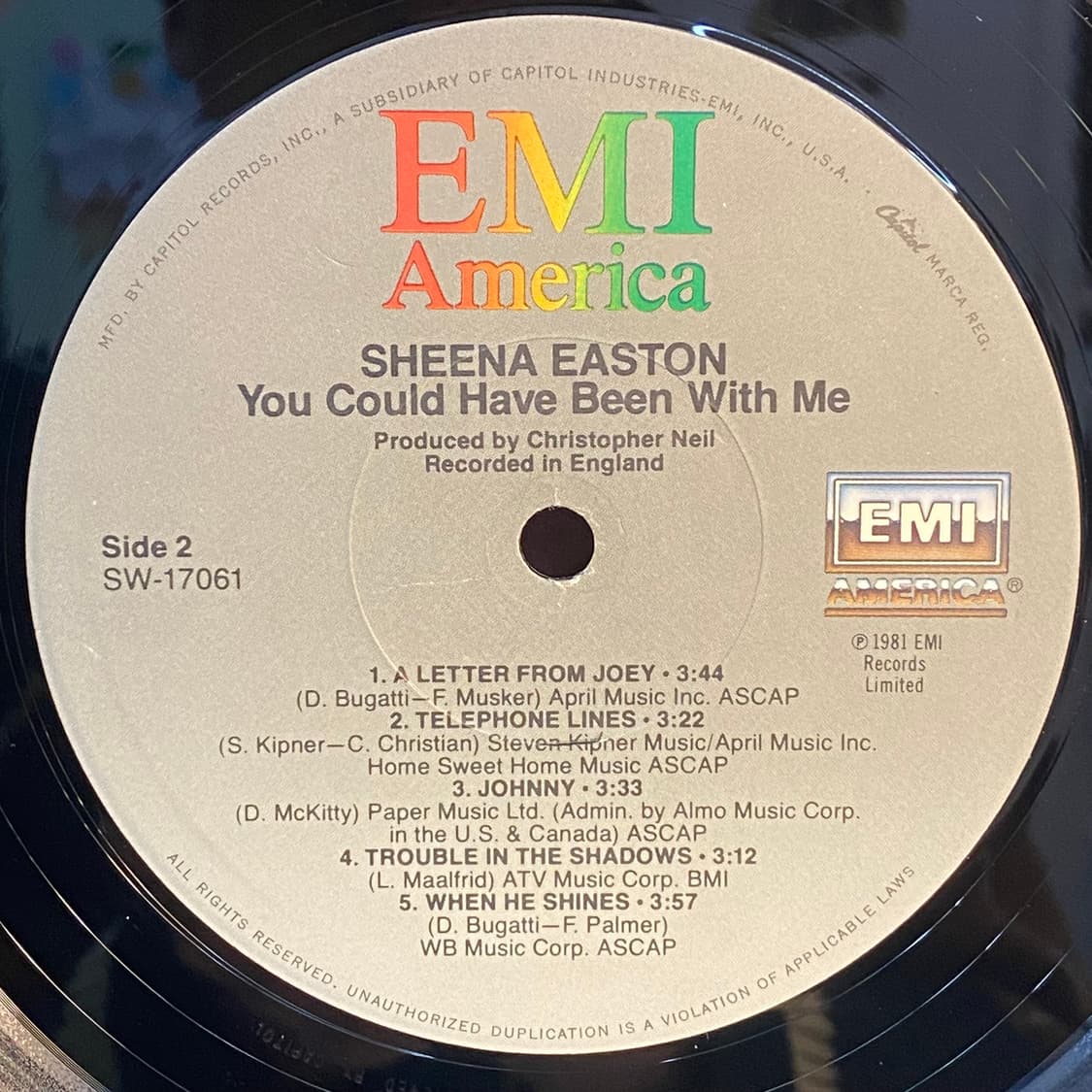 (LP-팝록) Sheena Easton -You Could 상품이미지5