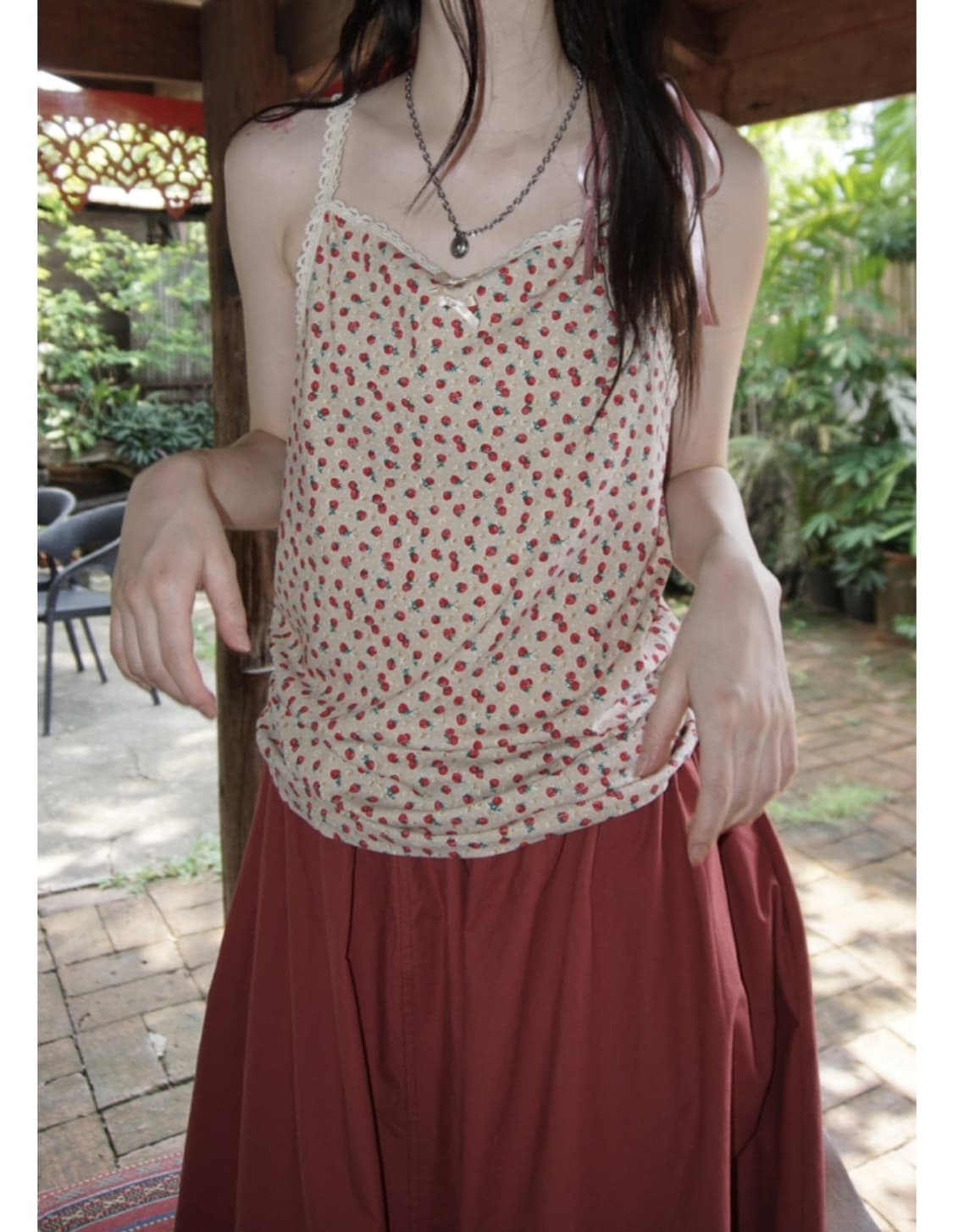 김아홉 fruit sleeveless 나시 베이지 상품이미지1