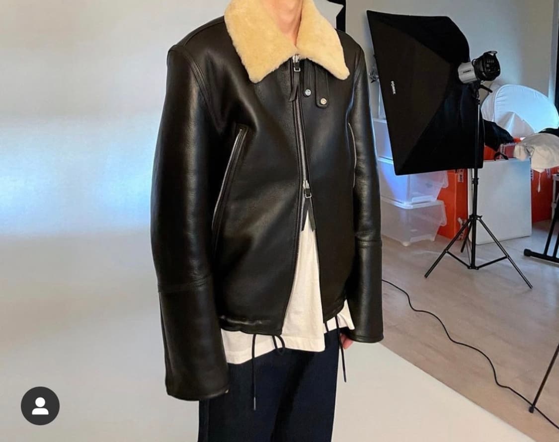 이얼즈어고 / 다크브라운 4 포켓 램스킨 무통 자켓 / S 상품이미지1