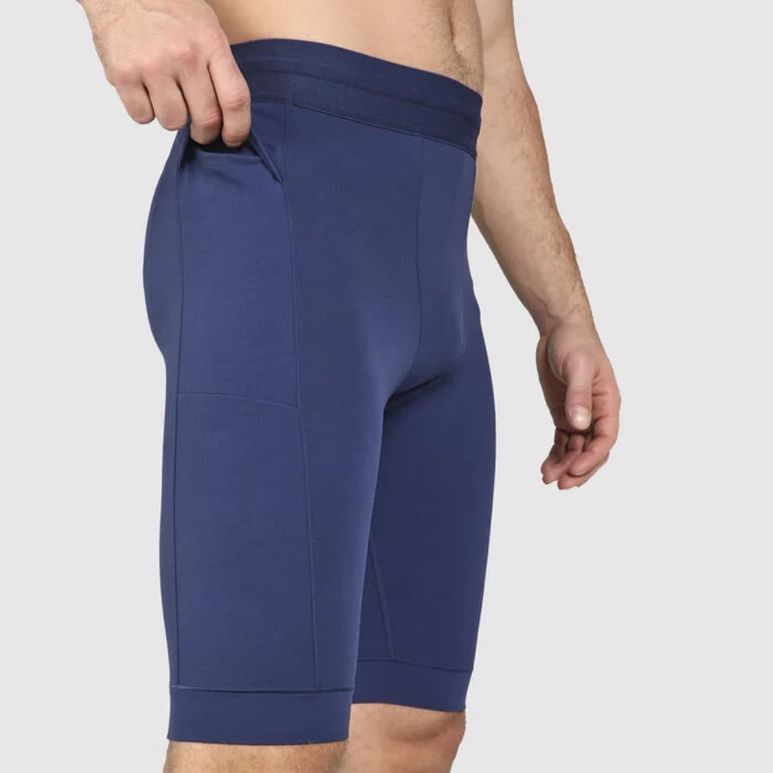 나이키 요가 드라이핏 인피날론 에슬레틱 컴프레션 쇼츠 블루 상품이미지4