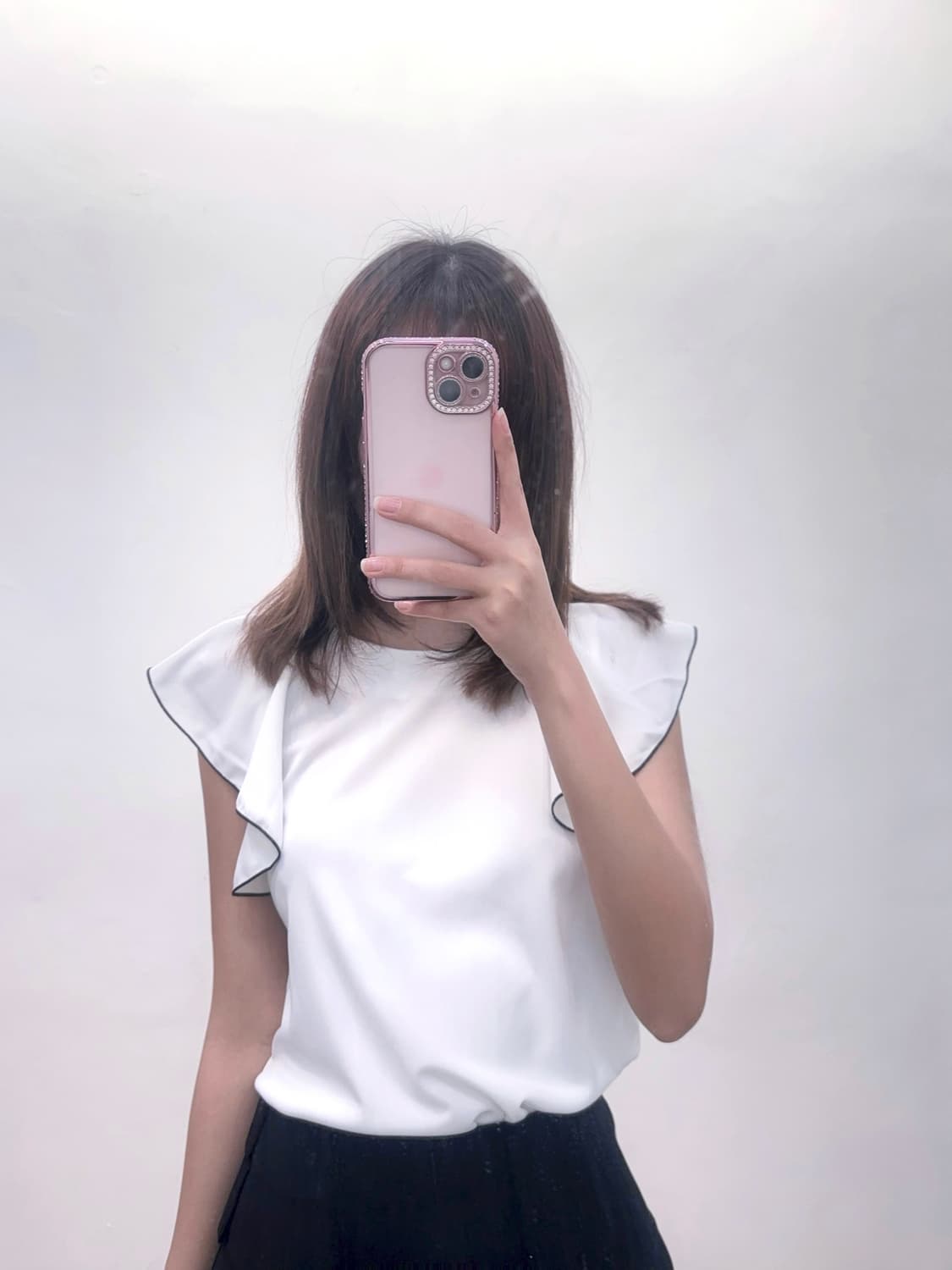 Cecil Mcbee 세실맥비 화이트 프릴 블라우스 (착샷o) 상품이미지5