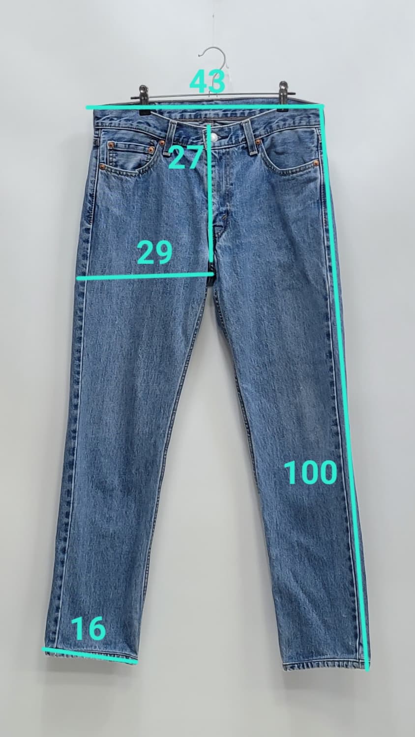 LEVI'S 리바이스 511 데님 청바지 / 남 33 연청 
 상품이미지10