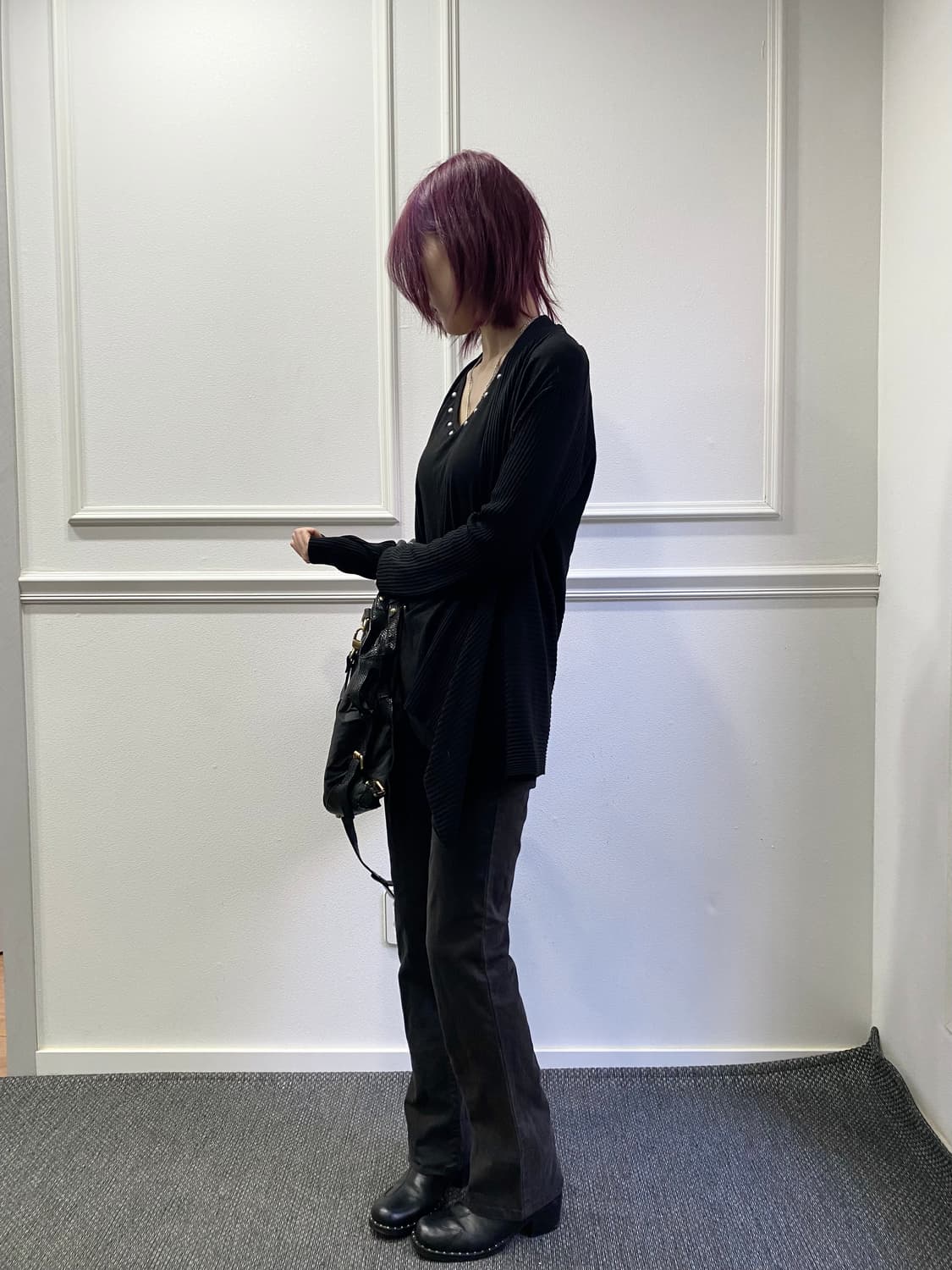 Chic Mood Loose-Fit Black Cardigan 상품이미지7