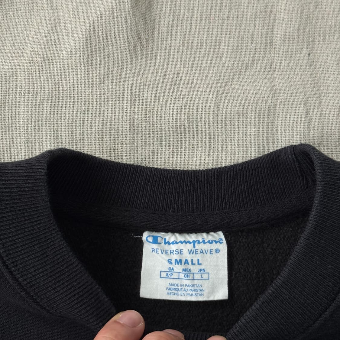챔피온 리버스위브 블랙 스웻 맨투맨 S 상품이미지5