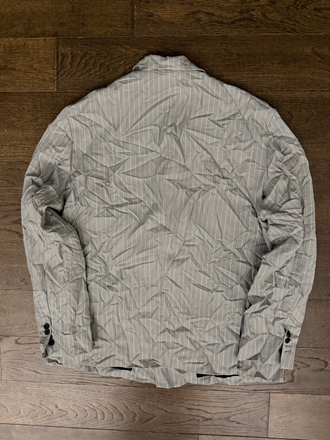 [스투시]더블브레스티드 수트_그레이 핀스트라이프 링클드_셋업 상품이미지4