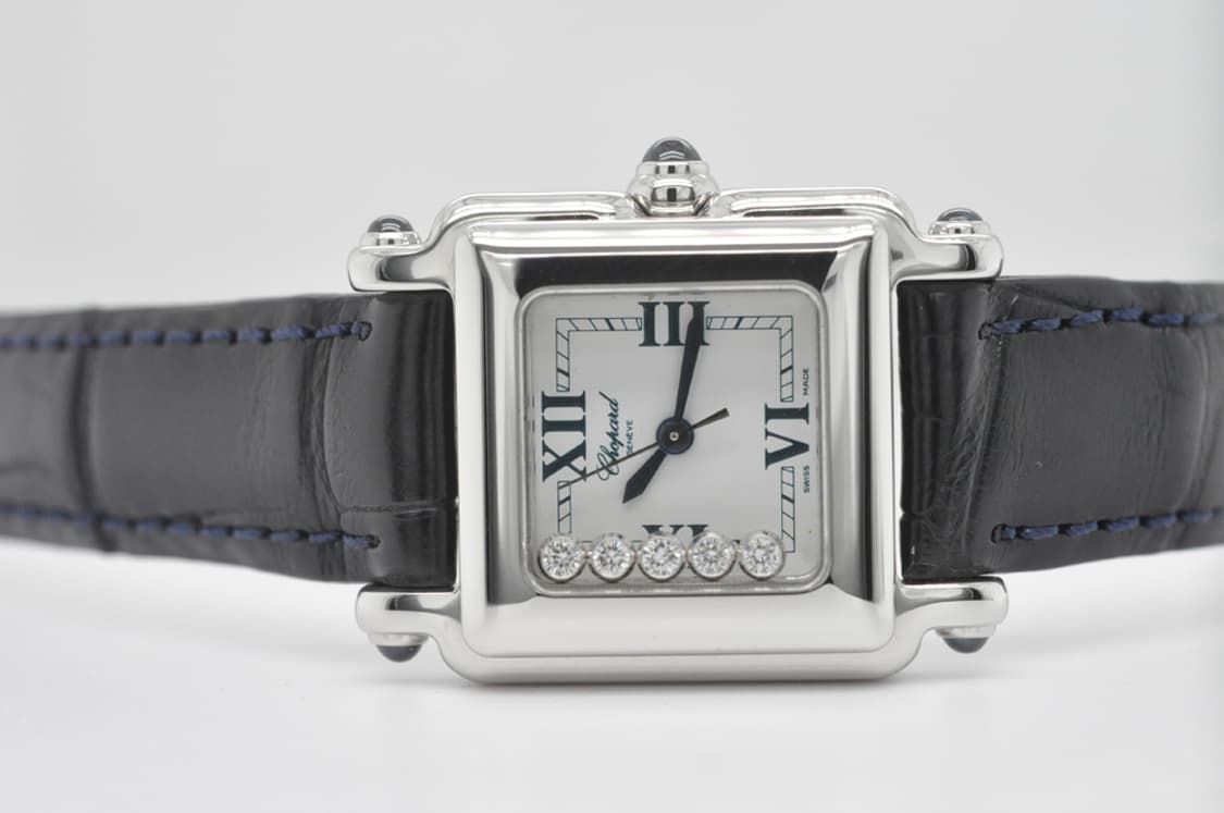 쇼파드 해피스포츠 무빙 다이아몬드 중고명품 손목시계 여성 천연악어가죽 상품이미지7