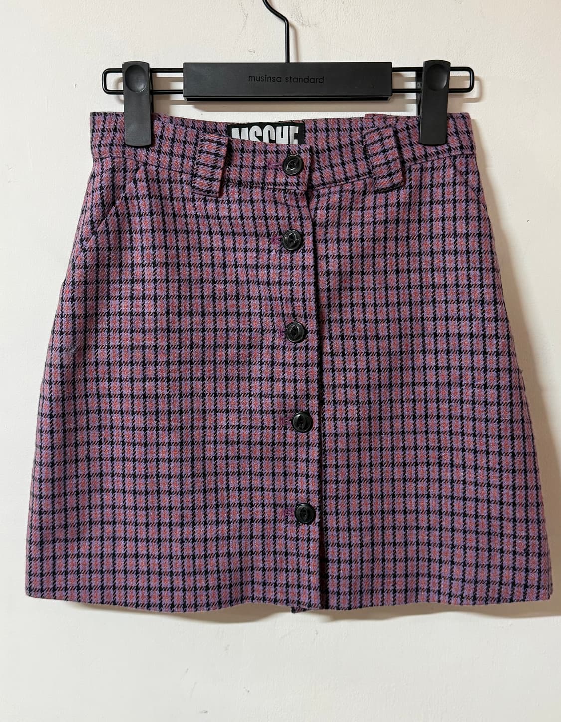미스치프(MSCHF) 체크 미니 스커트 울 혼방 S 상품이미지1
