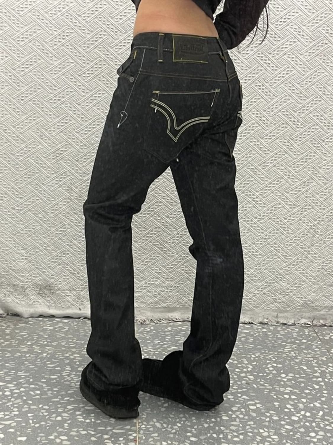 본 더치 올드스쿨 스트릿 키치 Y2K 데님 팬츠 30인치 C06836 상품이미지1