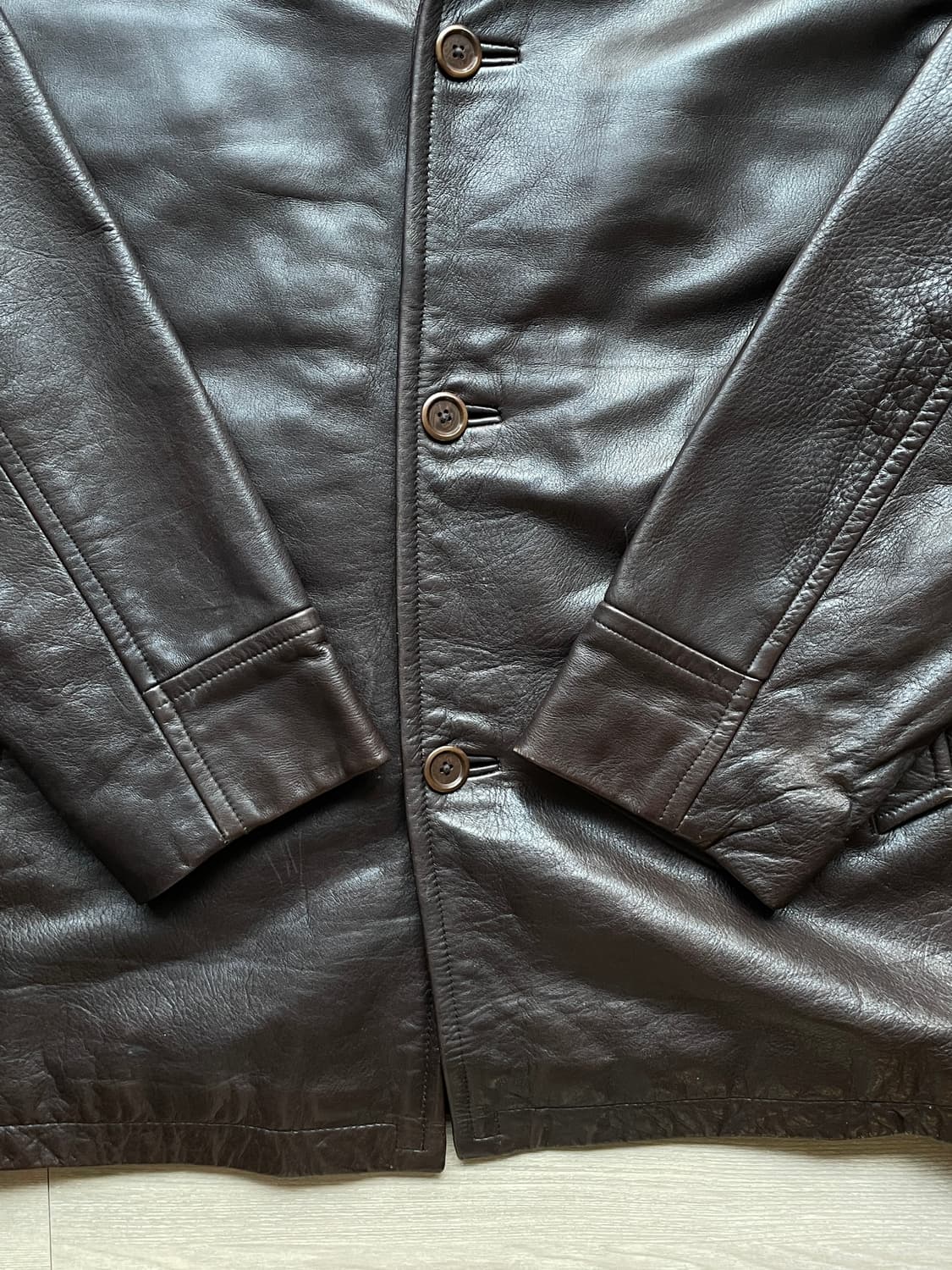 90s 올드갭 레더 카코트 브라운 gap carcoat 상품이미지4