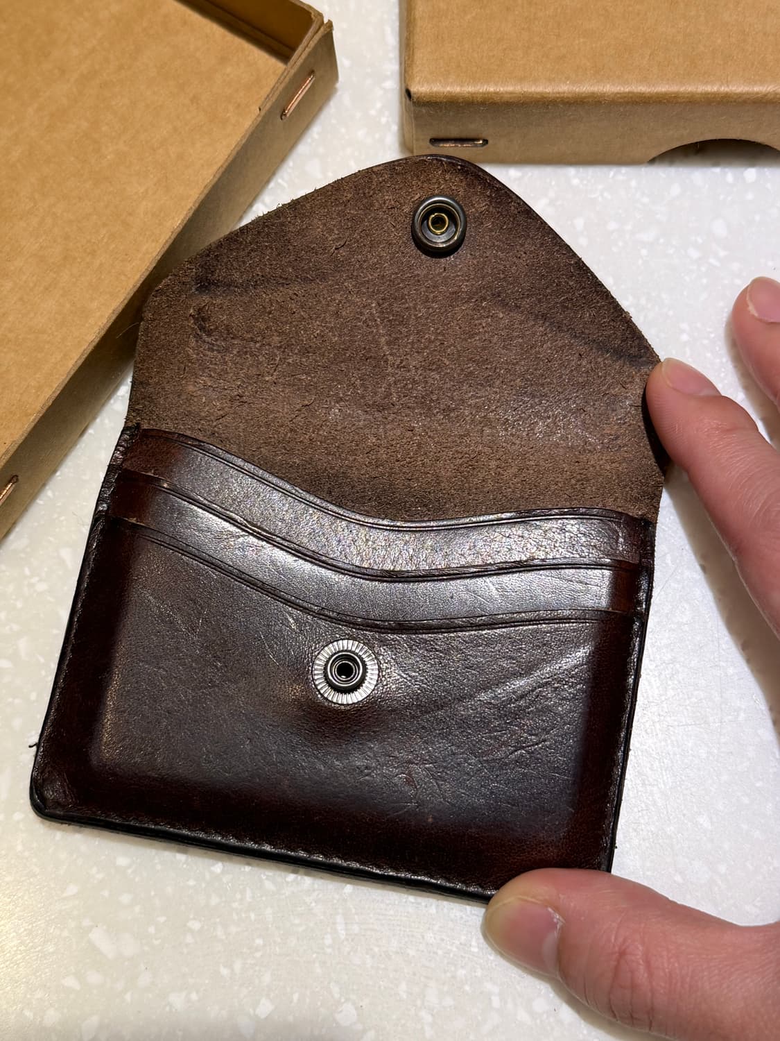 rrl 레더 콘초 카드지갑 상품이미지4