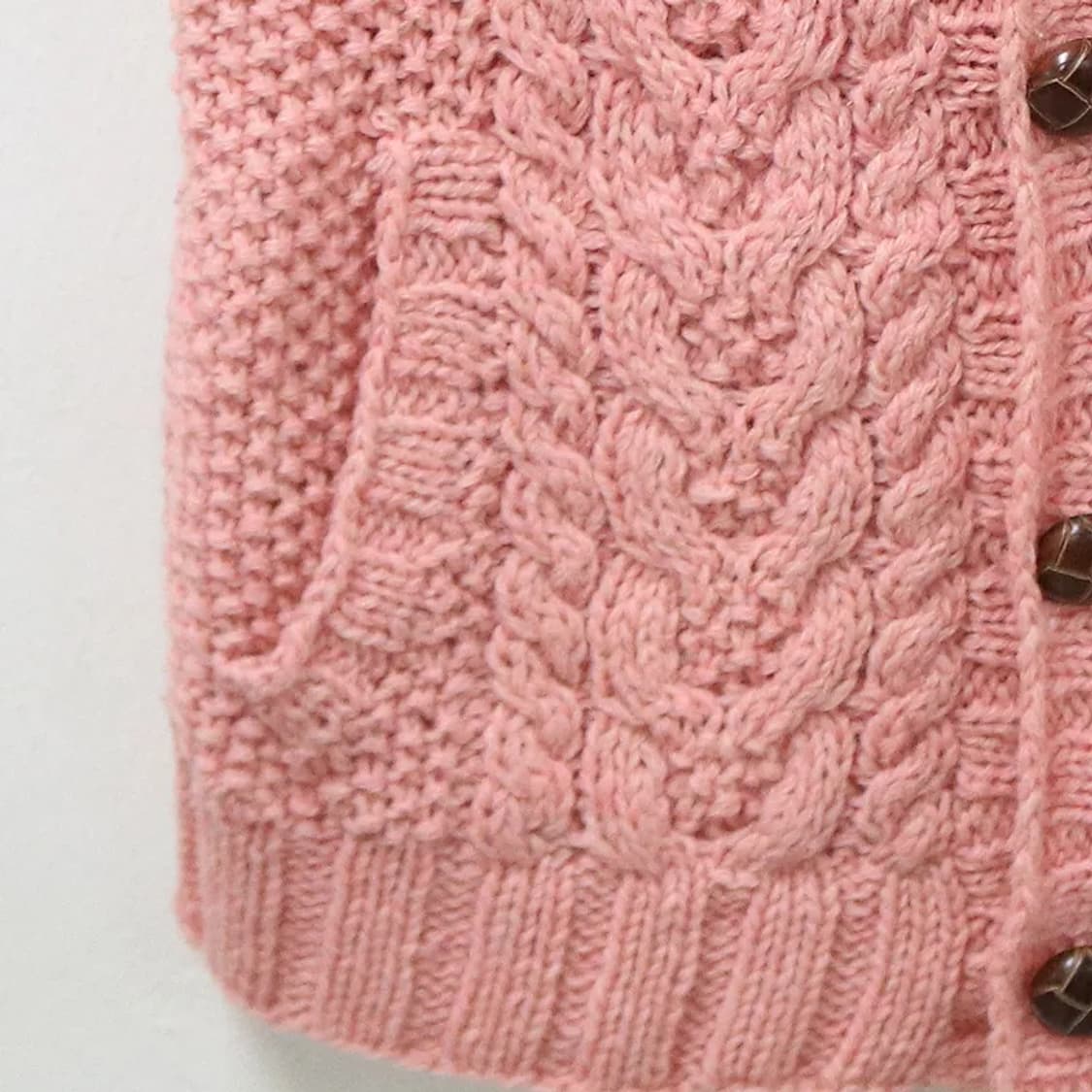 W CLOSET 딸기우유 꽈배기 울 니트 베스트 61505 상품이미지6