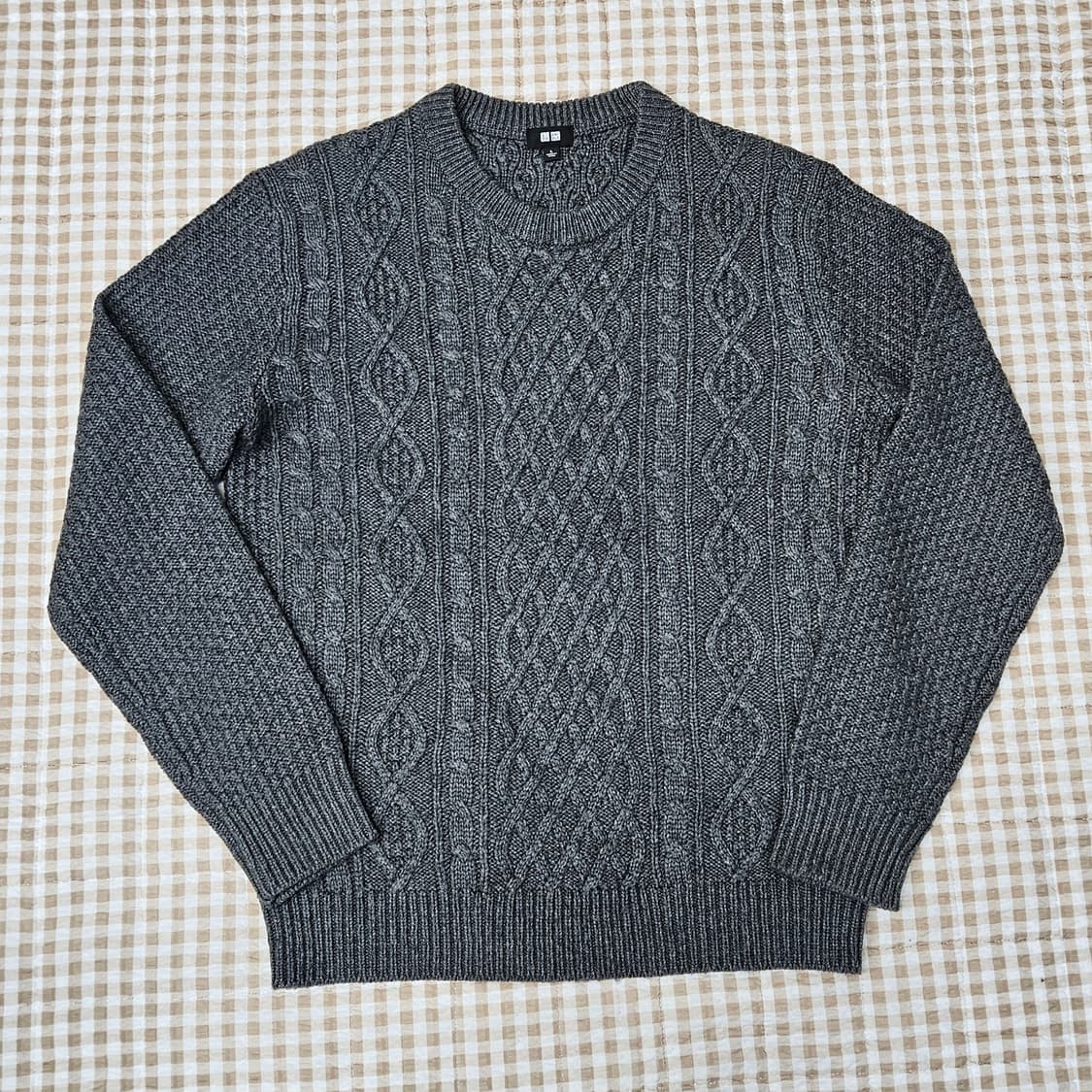 유니클로 케이블 울 니트 남자100~105 상품이미지1