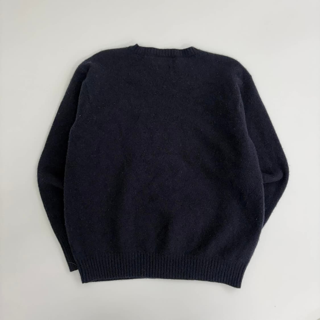 폴로 랄프로렌 네이비 램스울 100% 크루넥 니트(L) 상품이미지3
