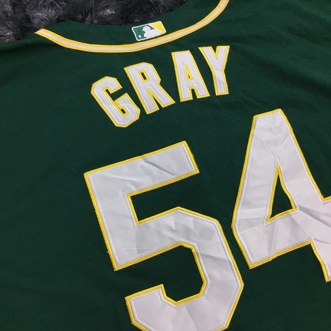 투티/A9 Majestic authentic gray54 야구반팔 셔츠 상품이미지5