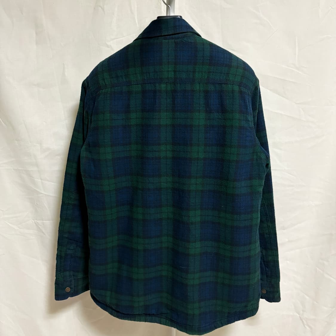엘엘빈 블랙와치 쉐르파 라인드 플란넬 셔츠 자켓 / 그린, S 상품이미지7